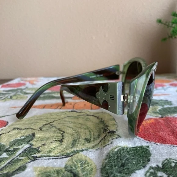 Etro green embellished sunglasses